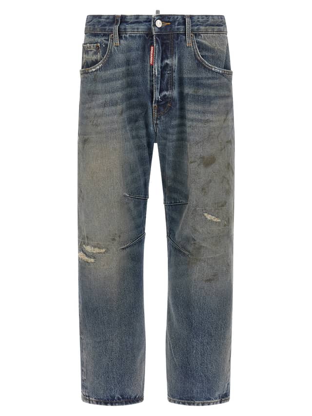 Blue Cotton Relaxed Fit Jeans