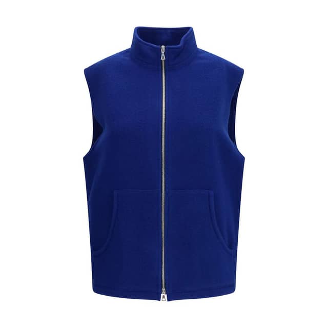 Blue Wool Oves Aries Sleeveless Jacket