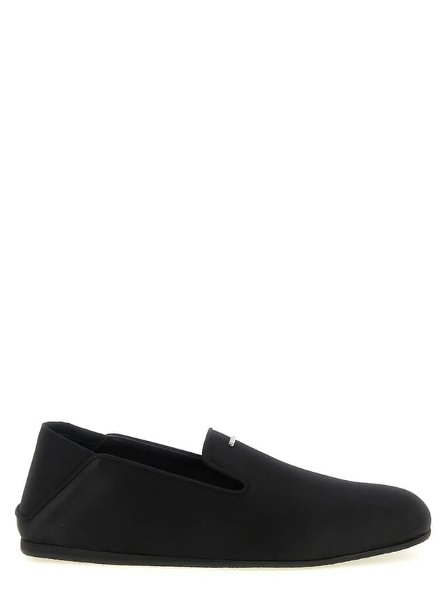 Black Viscose Slip-On Loafers