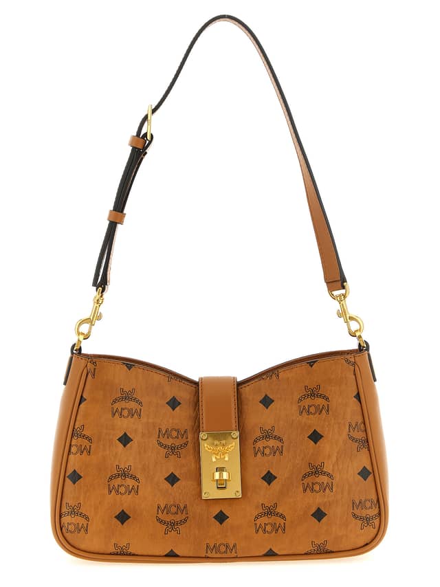 Brown Polyethylene Shoulder Bag