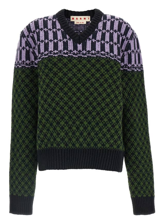 Multicolor Wool Cardigan