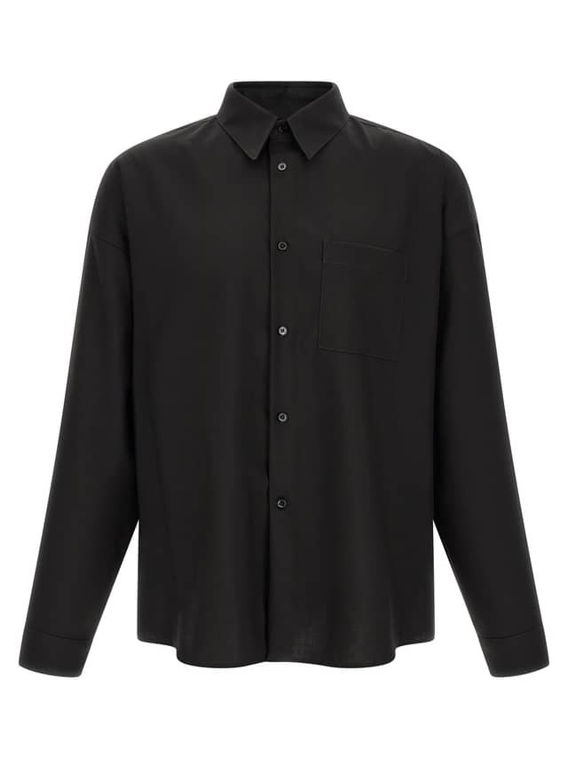 Black Virgin Wool Blouse