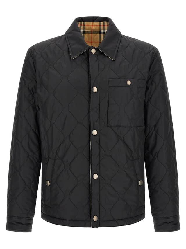 Black Polyamide Full-Length Jacket