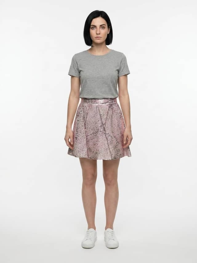 Pink Polyamide Mini Skirt