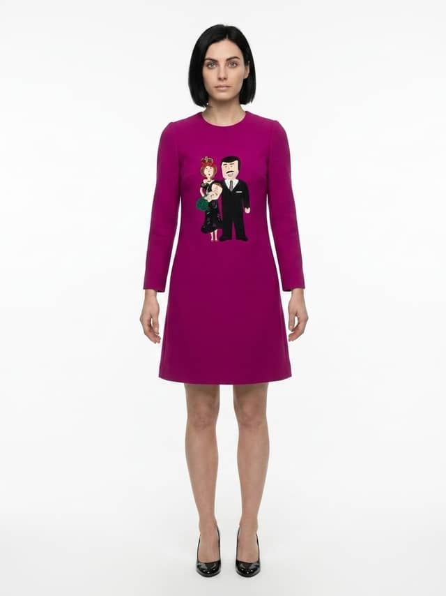 Pink Polyester Casual Dress