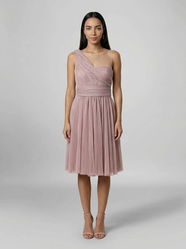 Pink Cotton Cocktail Dress