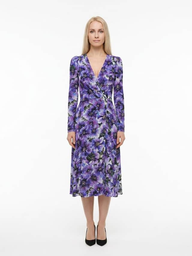 Multicolor Silk Casual Dress