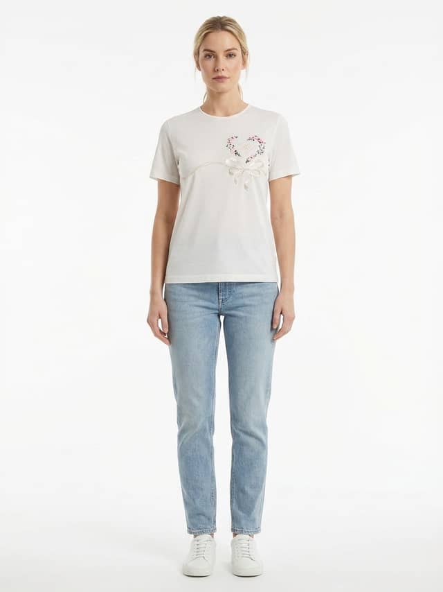 White Silk T-Shirt