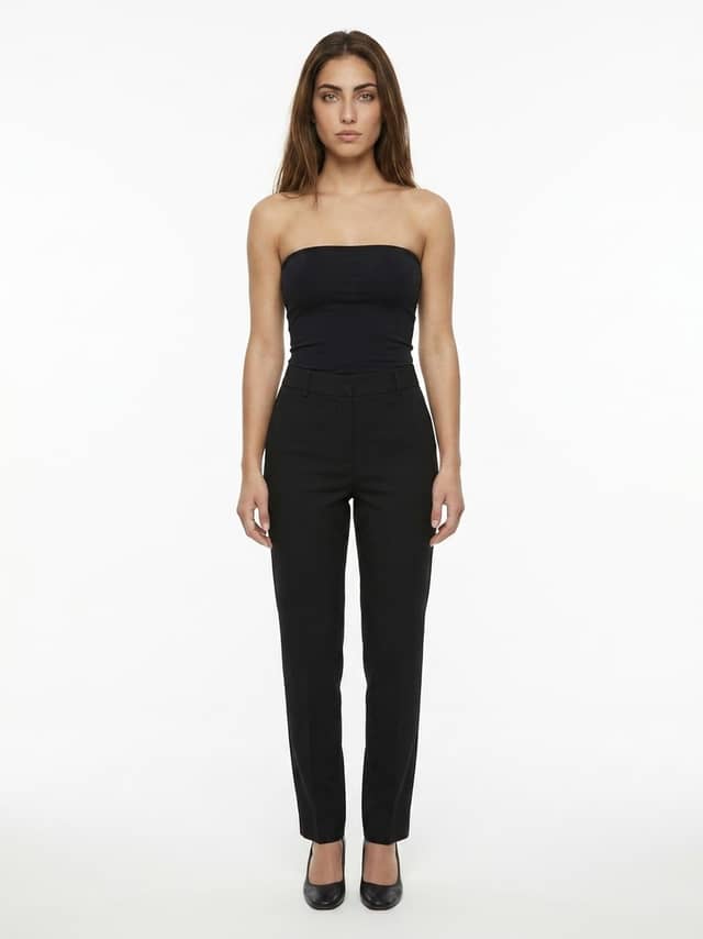Black Cotton Sleeveles T-Shirt