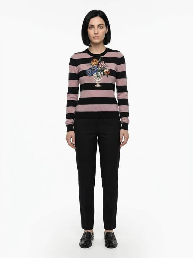 Bicolor Cashmere Sweatshirt