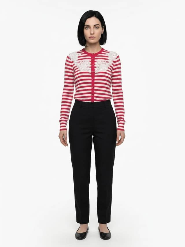 Bicolor Silk Cardigan