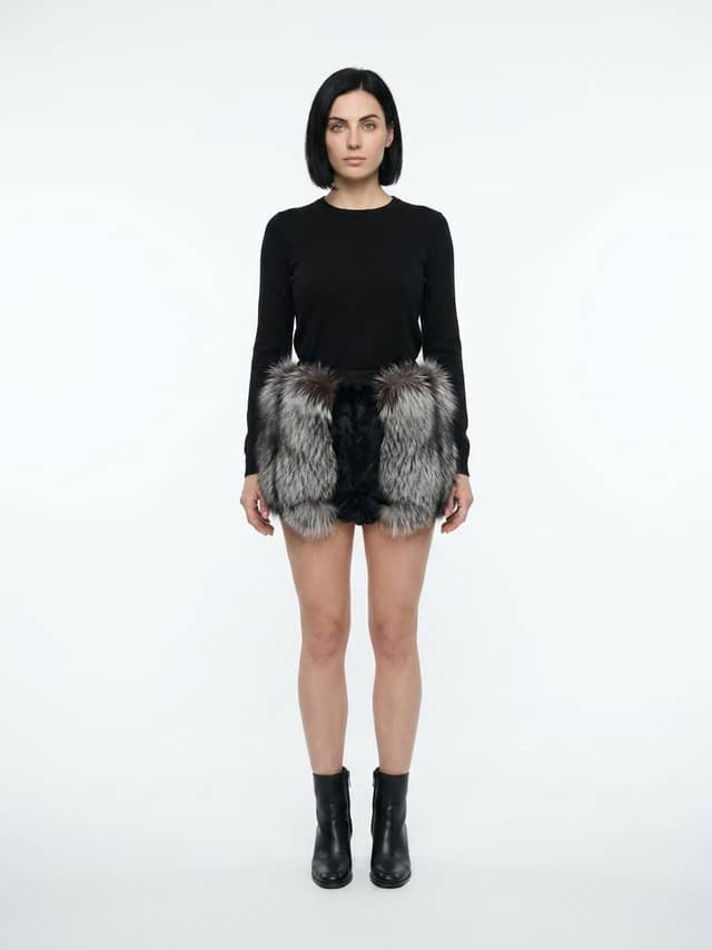 Bicolor Cotton Short And Mini Shorts