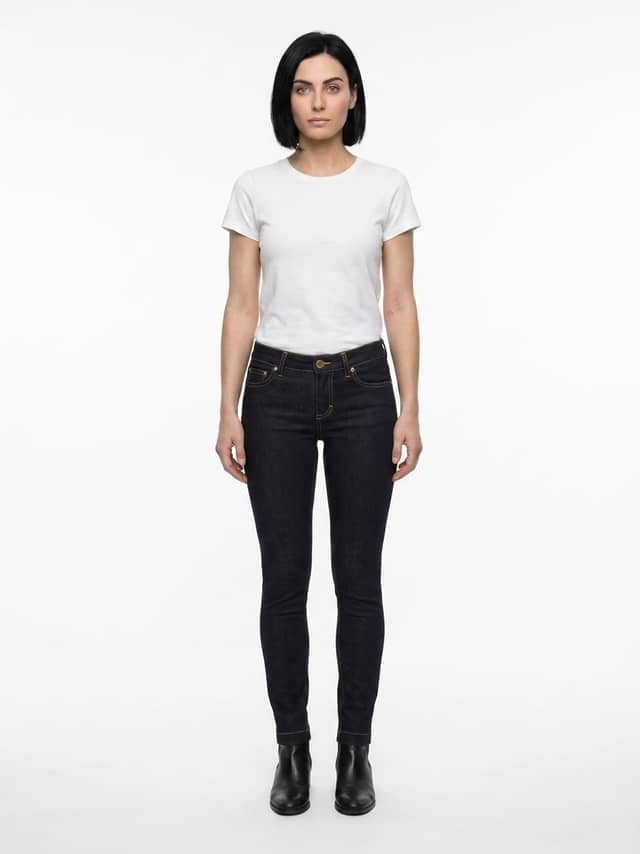 Blue Cotton Skinny Jeans