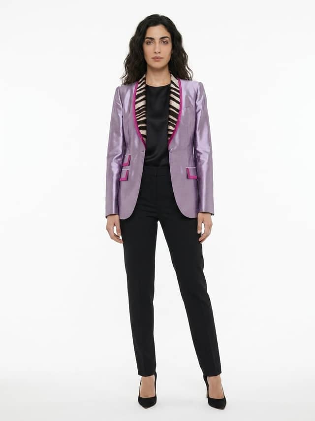 Purple Polyamide Jacket