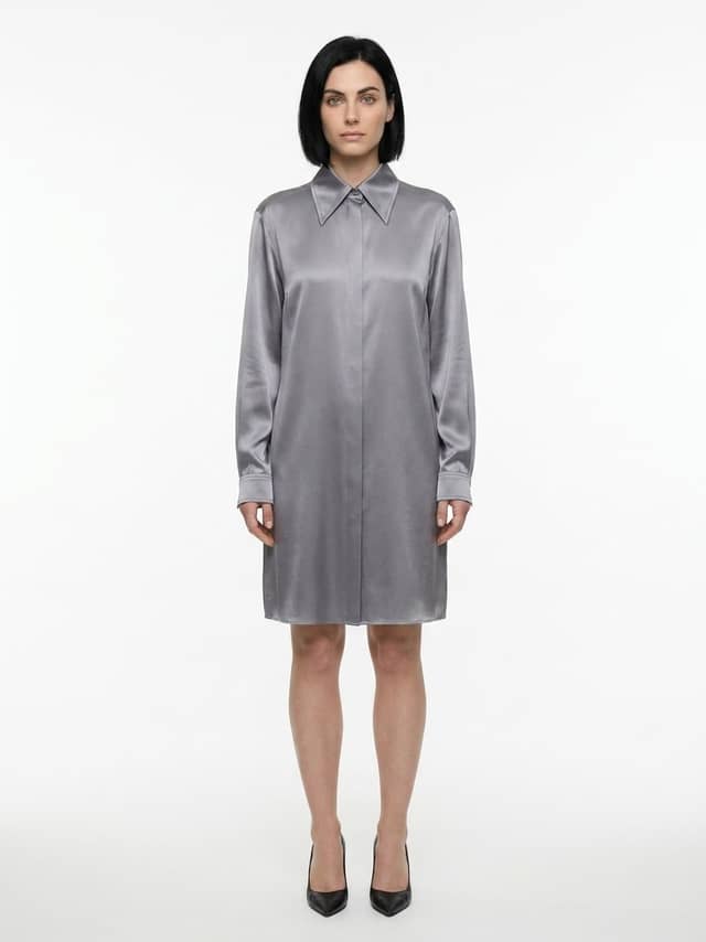 Gray Silk Shirt