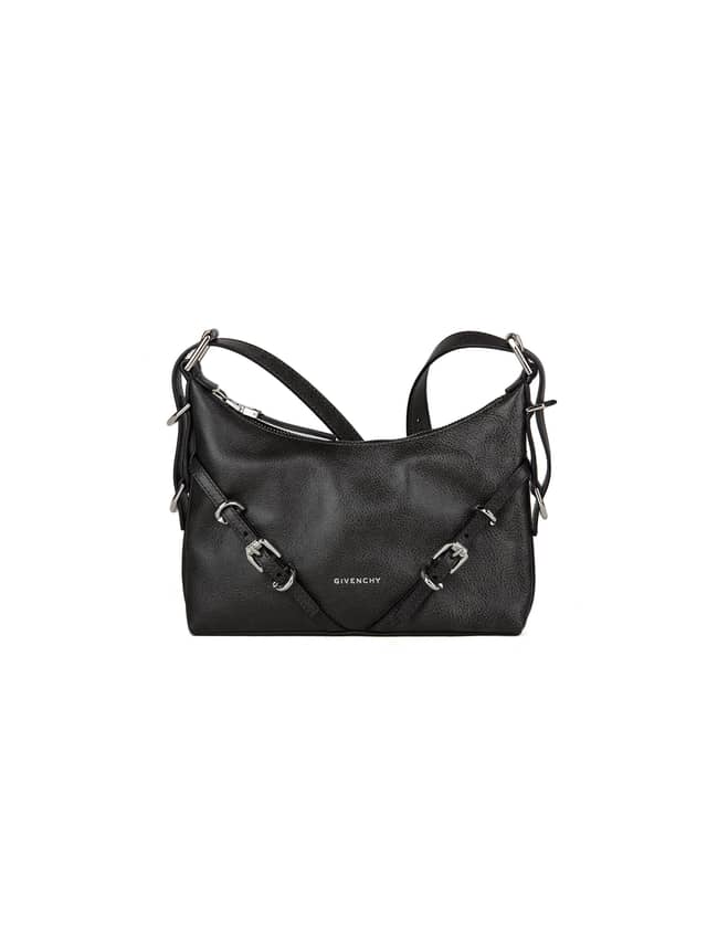 Gray Calfskin Shoulder Bag