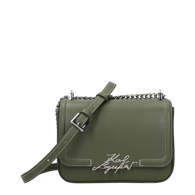Green Leather Crossbody Bag