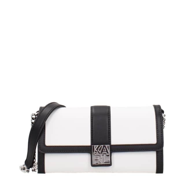 White Leather Clutch Bag