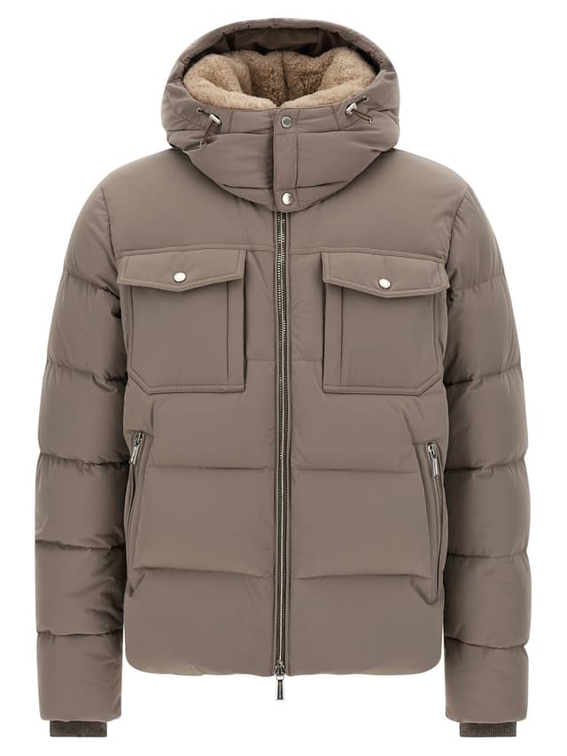 Gray Wool Bomber
