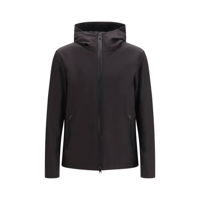 Black Polyester Shell Jacket