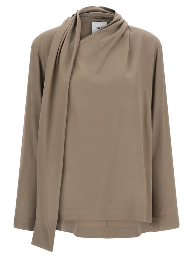 Gray Viscose Blouse