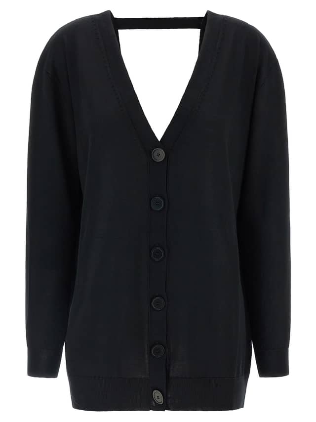 Black Wool Cardigan