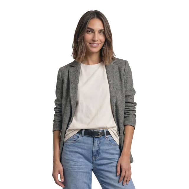 Black Polyester Blazer