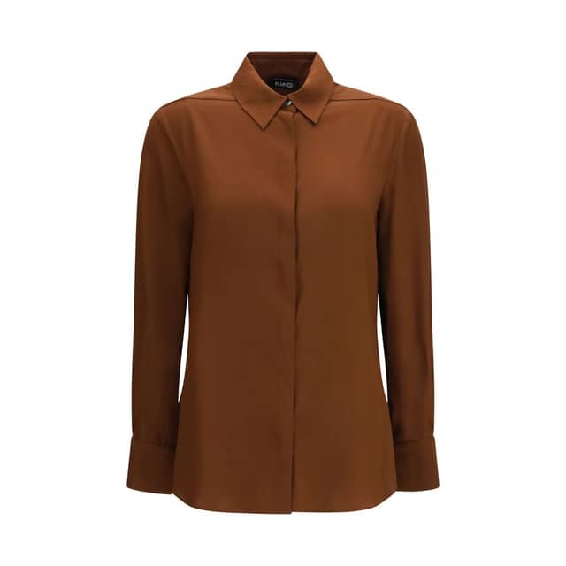 Brown Silk Blouse