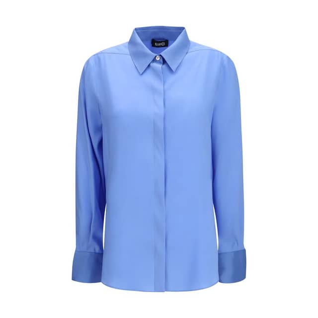 Blue Silk Blouse