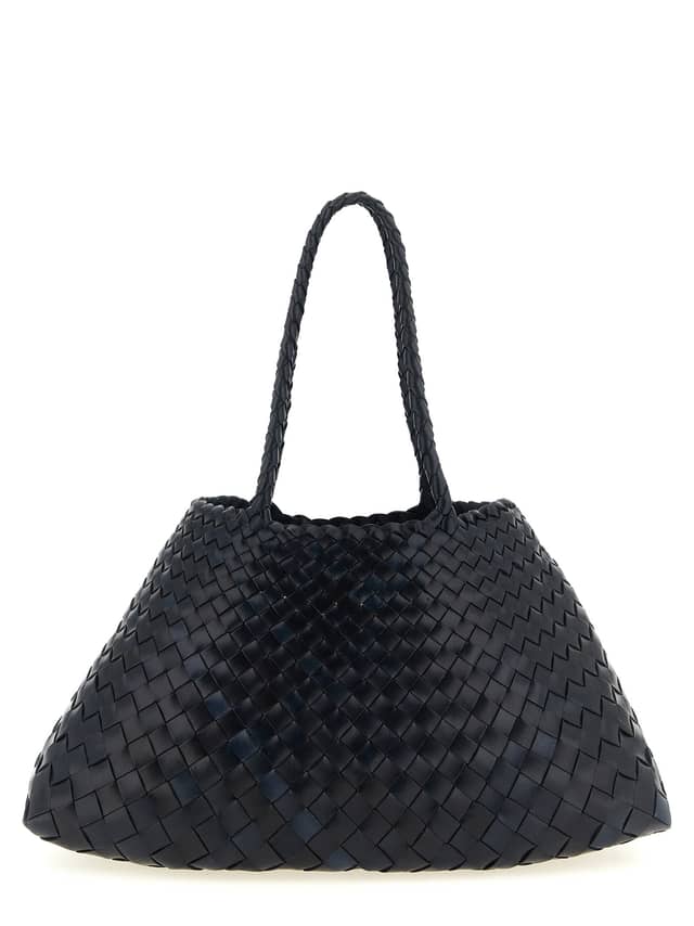 Blue Calfskin Shoulder Bag