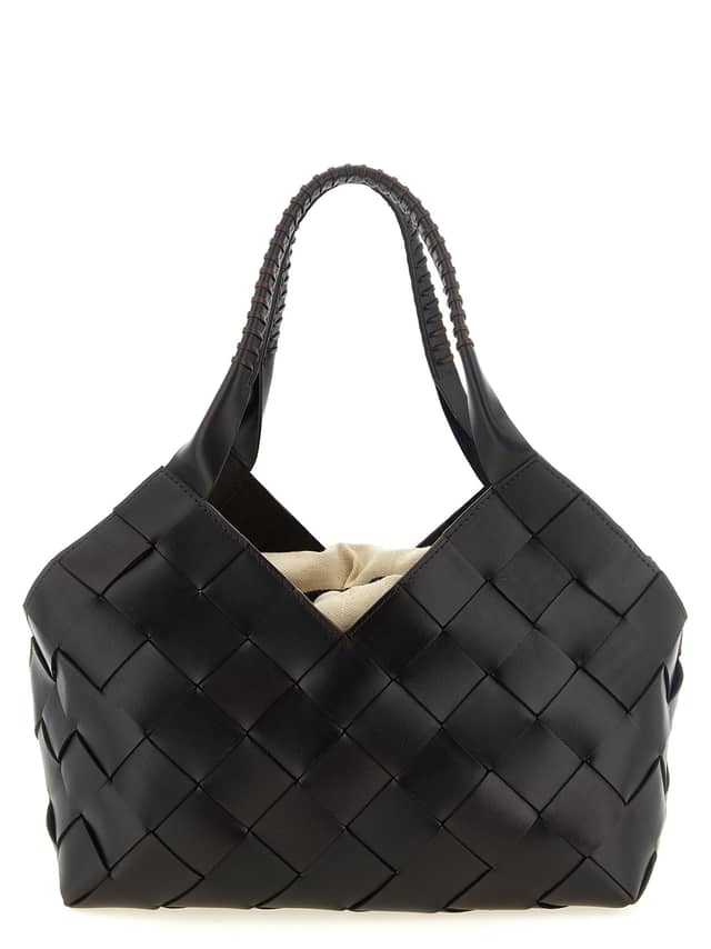 Brown Calfskin Shoulder Bag