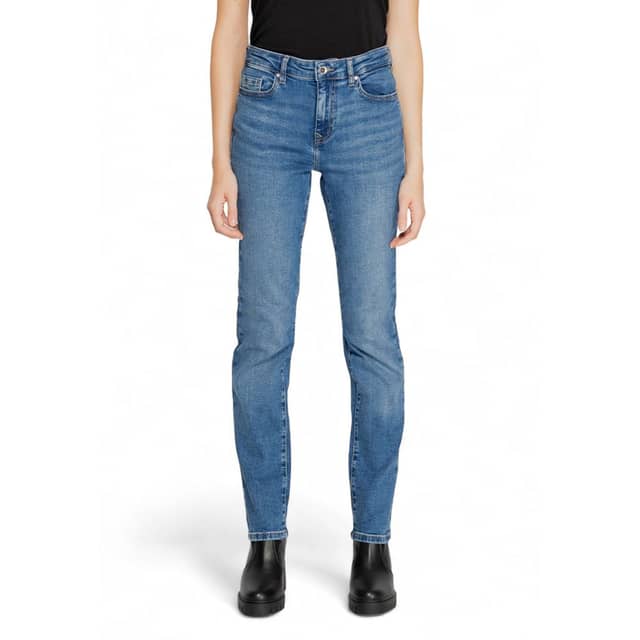 Blue Cotton Skinny Jeans