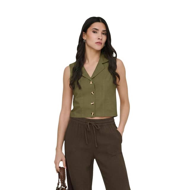Green Cotton Waistcoat