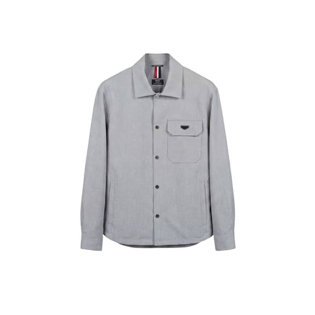 Gray Polyester Dress Shirt