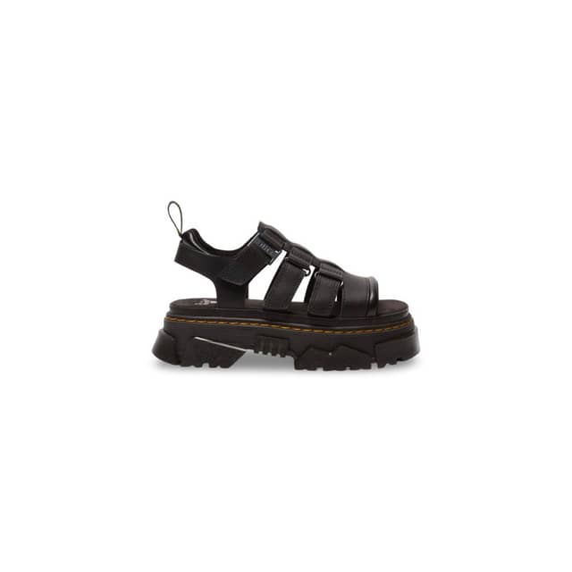 Black Leather Platform Sandals