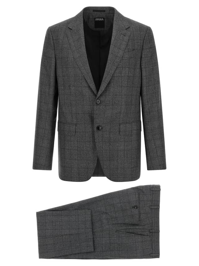 Gray Wool Two-Piece Suit