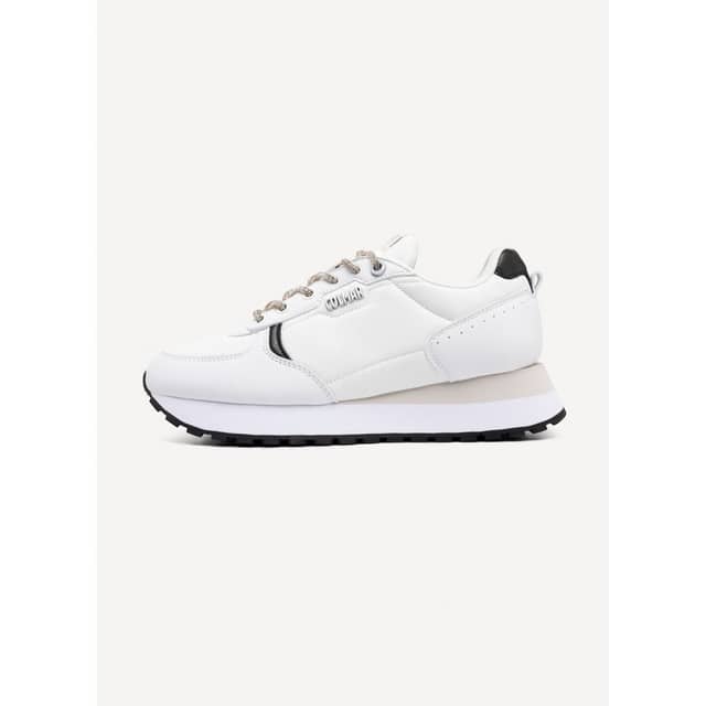Black And White Polyethylene Athletic Sneakers