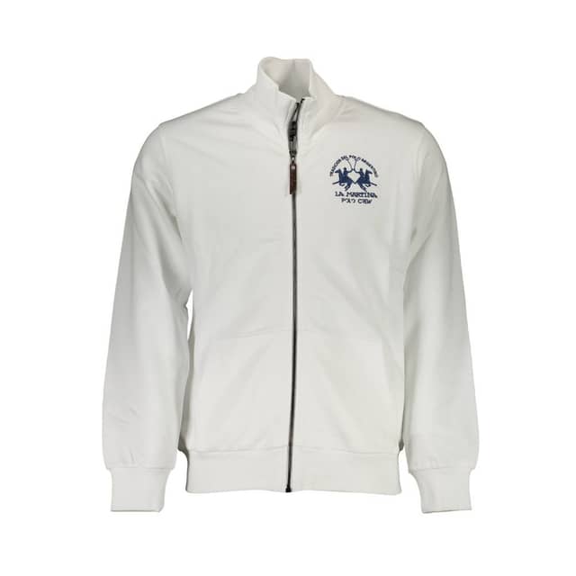 White Cotton Men Sweatshirt