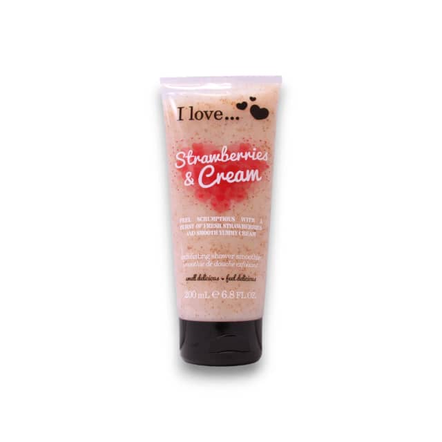 I Love, Strawberries & Cream, Exfoliating, Shower Gel, 200 ml