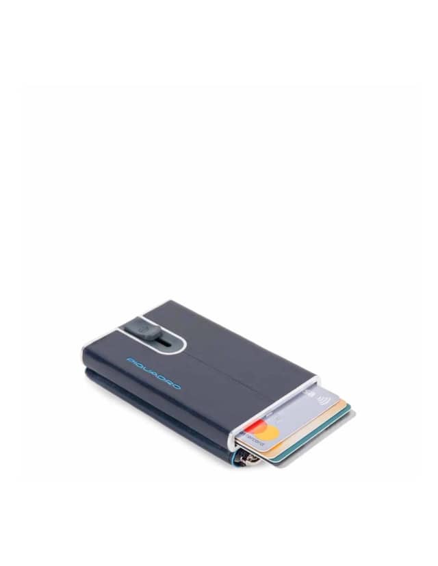 Piquadro, Blue Square Card Holders